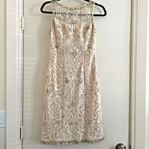 Vtg Sue Wong Embroidered Beaded Sequins Dress Sz 2 Gala Hoco Wedding Y2K Formal